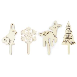 Guy Demarle Décors Réutilisables*4 accessoires déco bois "forêt enchantée"