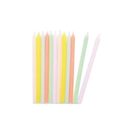 Guy Demarle Décors Comestibles|Décors En Sucre*12 Bougies longues pastel 12 cm