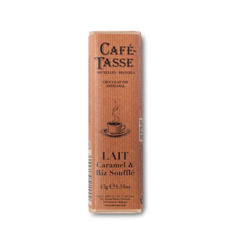 Guy Demarle Chocolats Individuels|Chocolats Et Pralinés*Barre de chocolat au lait caramel et riz soufflé 45g
