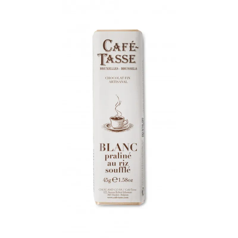 Guy Demarle Chocolats Individuels|Décors Comestibles*Barre de chocolat blanc praliné au riz soufflé 45g