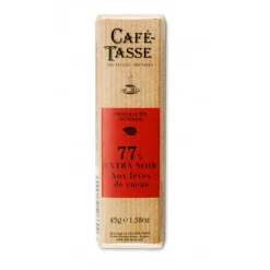 Guy Demarle Chocolats Individuels|Chocolats Et Pralinés*Barre de chocolat extra noir 77% aux éclats de fêves de cacao 45g