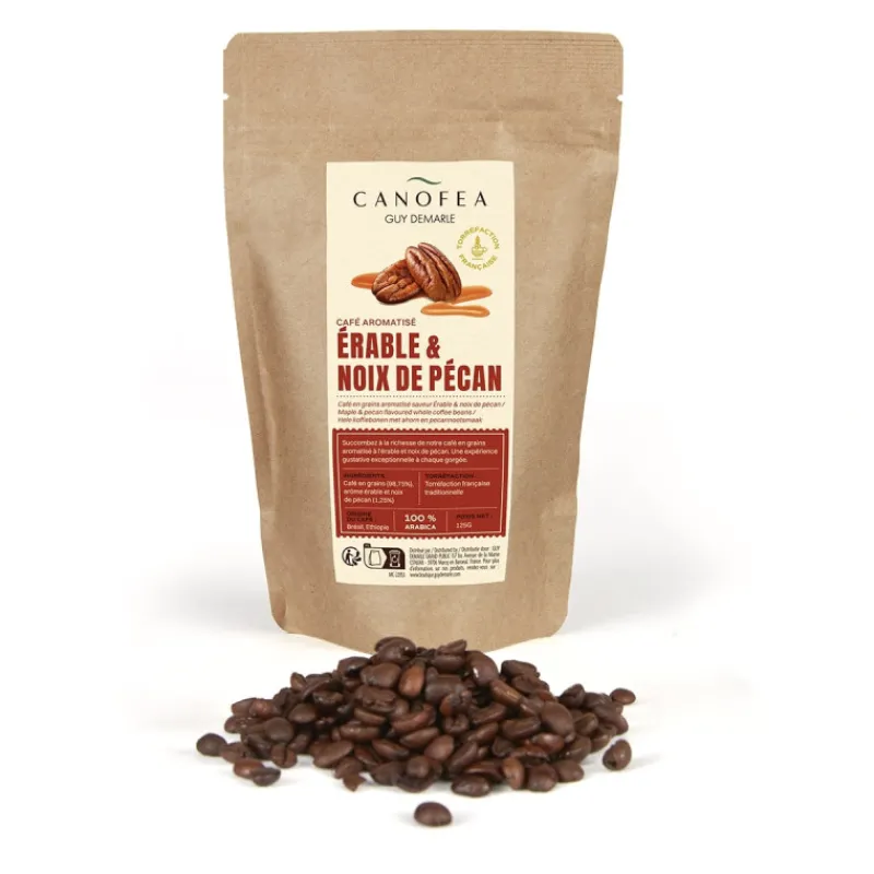Guy Demarle Café En Grains|Machine À Café À Grain*Café en grains aromatisé Érable & noix de pécan Canofea® 125g