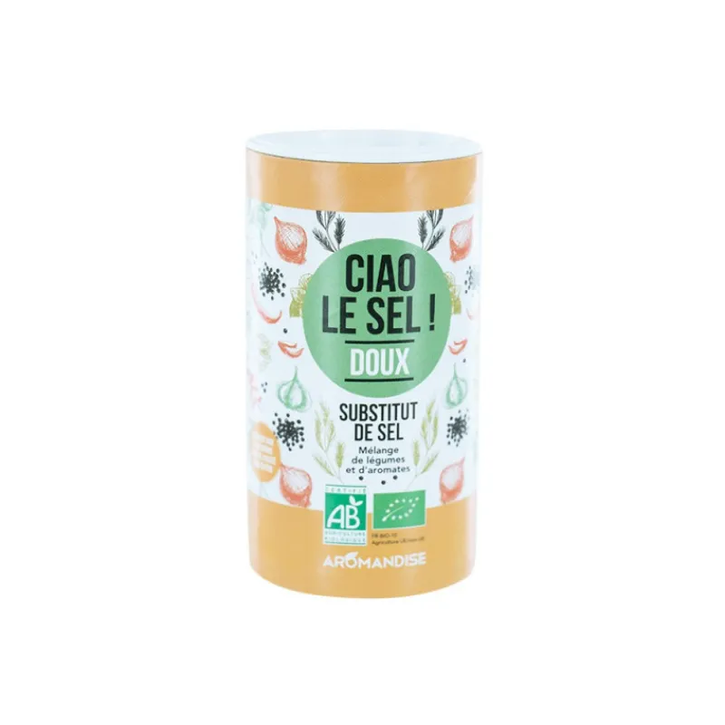 Guy Demarle Produits Bio|Épices Et Condiments*Ciao le sel ! Doux - Substitut de sel, mélange de légumes et d'aromates bio, 70g