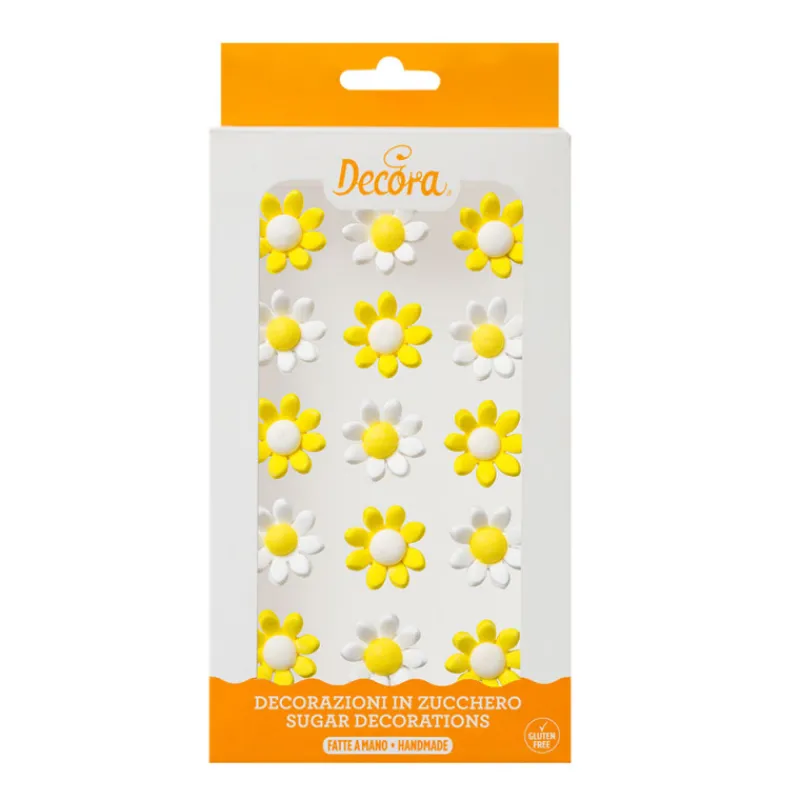 Guy Demarle Décors Comestibles|Décors En Sucre*Décors en sucre marguerite blanche et jaune
