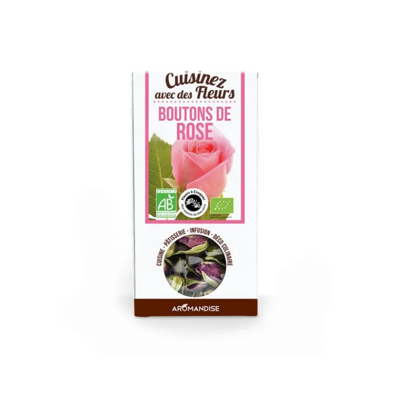 Guy Demarle Produits Bio|Fleurs Comestibles*Fleurs à croquer bio Boutons de rose, 30g