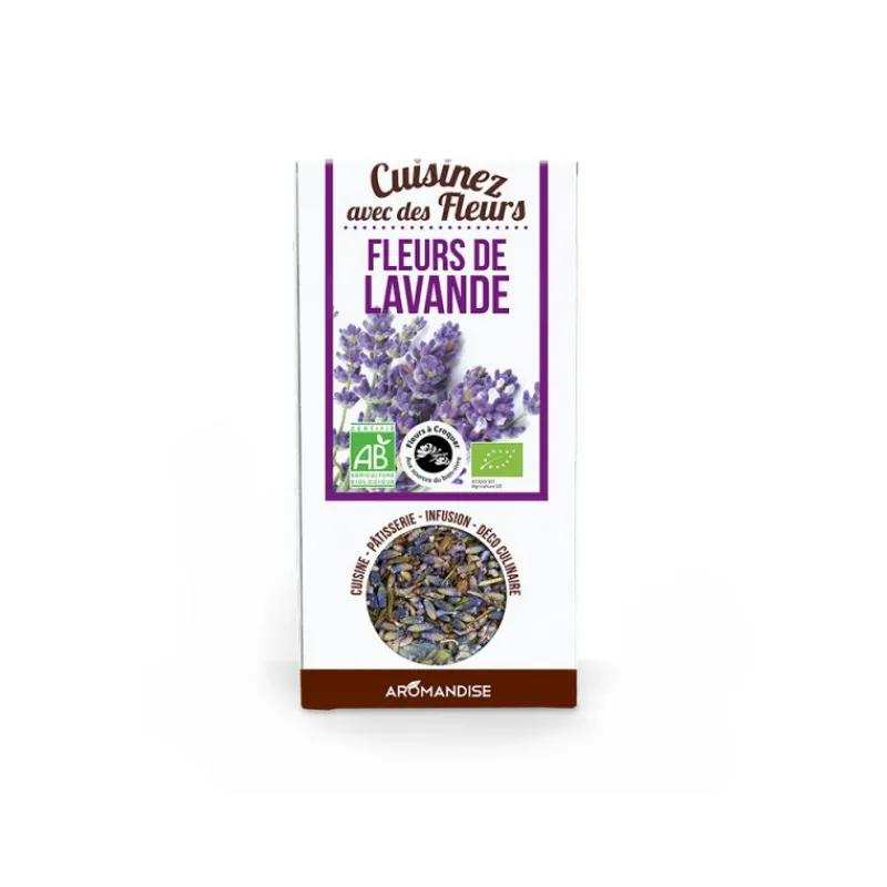 Guy Demarle Produits Bio|Fleurs Comestibles*Fleurs à croquer bio Fleurs de lavande, 40g