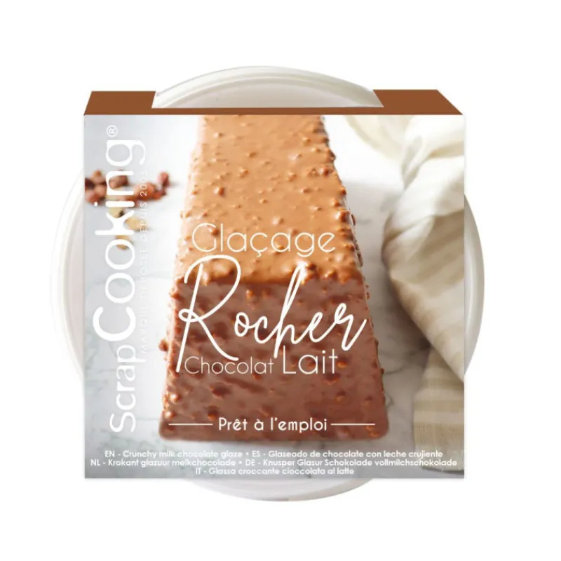 Guy Demarle Décors Comestibles|Décors En Sucre*Glaçage rocher chocolat au lait, noisettes et amandes 400g