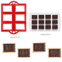 Guy Demarle Cadres Et Découpoirs*Kit petits beurres au chocolat - Spécial Noël