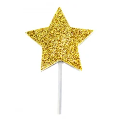 Guy Demarle Décors Réutilisables*Lot de 12 décorations : Etoiles dorées, 6,5 cm