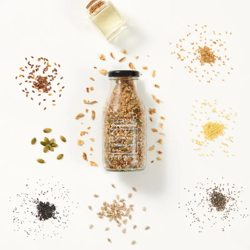 Guy Demarle Épices Et Condiments|Graines Comestibles*Mélange gourmand - Graines & Oignons frits