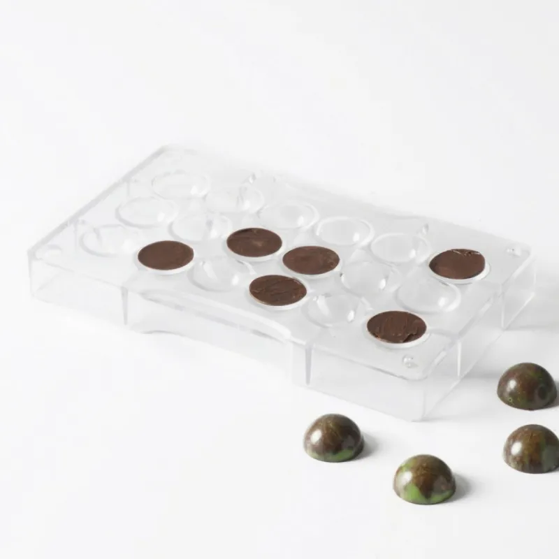 Guy Demarle Moules À Chocolats*Moule à chocolat - 18 demi-sphères, diam. 2,5 cm (ou 9 sphères 3D)