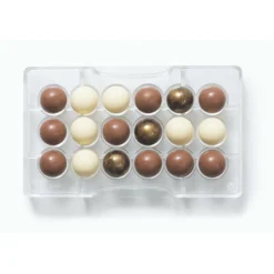 Guy Demarle Moules À Chocolats*Moule à chocolat - 18 demi-sphères, diam. 2,5 cm (ou 9 sphères 3D)