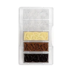 Guy Demarle Décors Réutilisables|Décors*Moule à chocolat: 5 barres géométriques