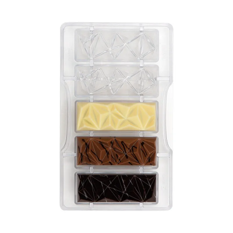 Guy Demarle Décors Réutilisables|Décors*Moule à chocolat: 5 barres géométriques