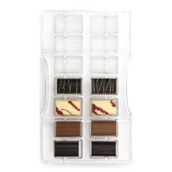 Guy Demarle Décors Réutilisables|Décors*Moule à chocolat 14 rectangles