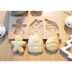 Guy Demarle Cadres Et Découpoirs*Moule en bois pour biscuits fourrés Noël - 20x10cm x2cm