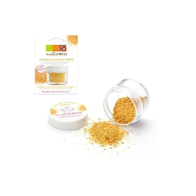 Guy Demarle Décors Comestibles|Décors En Sucre*Paillettes alimentaires dorées 5g
