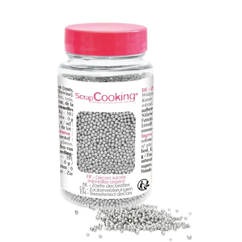 Guy Demarle Décors Comestibles|Décors En Sucre*Pot de décor sucrés mini-billes argentées 80g