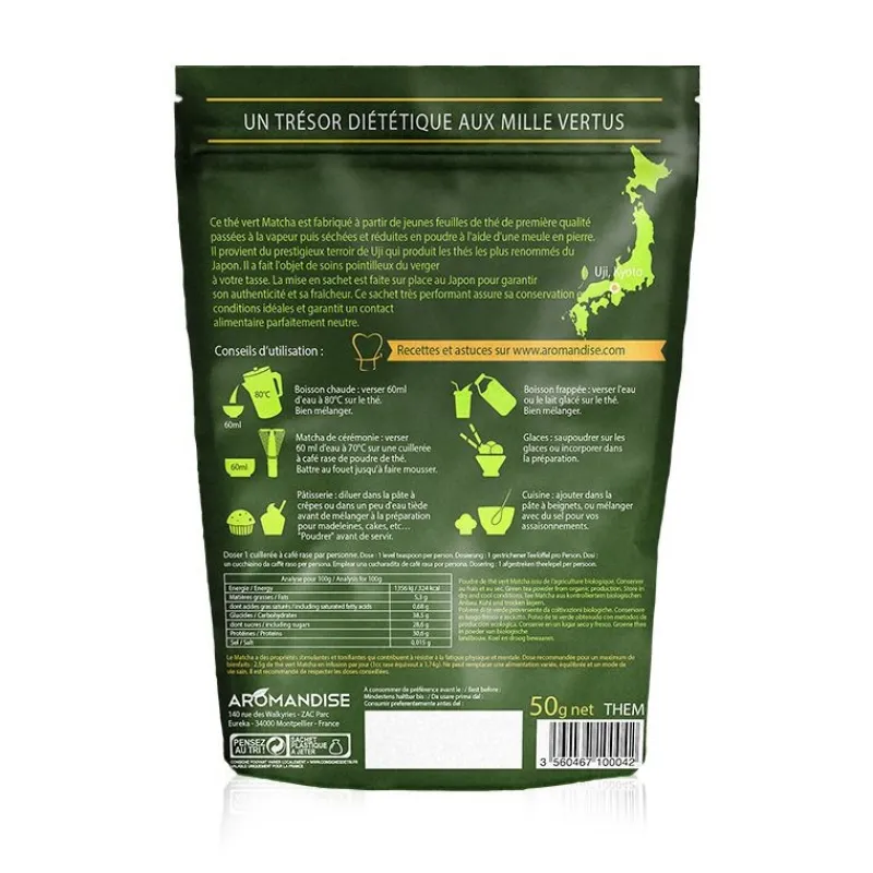 Guy Demarle Produits Bio|Arômes Et Extraits*Poudre de thé vert Matcha bio 50g