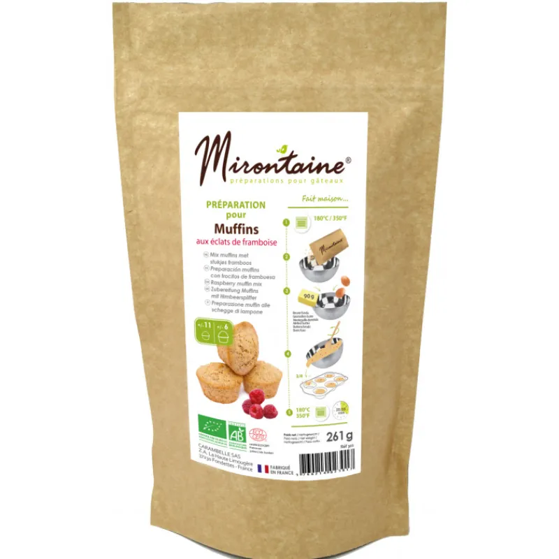 Guy Demarle Produits Bio|Préparations Culinaires*Préparation bio Muffins aux éclats de framboise 261g