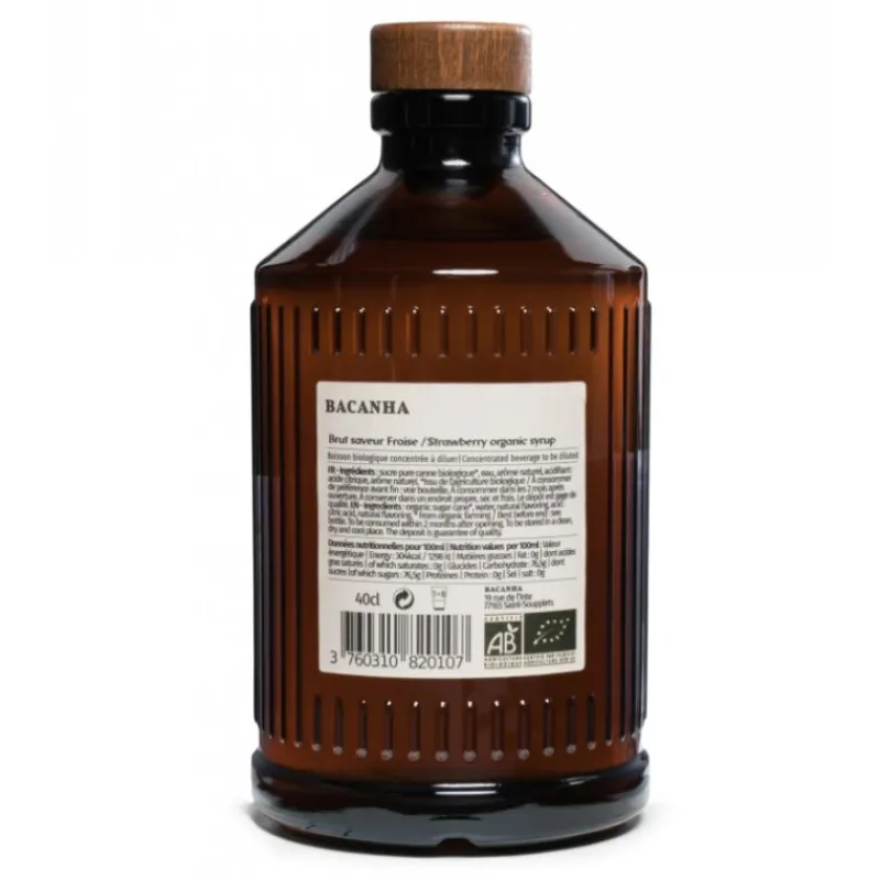 Guy Demarle Produits Bio|Sirops*Sirop de fraise brut - Biologique - 400 ml