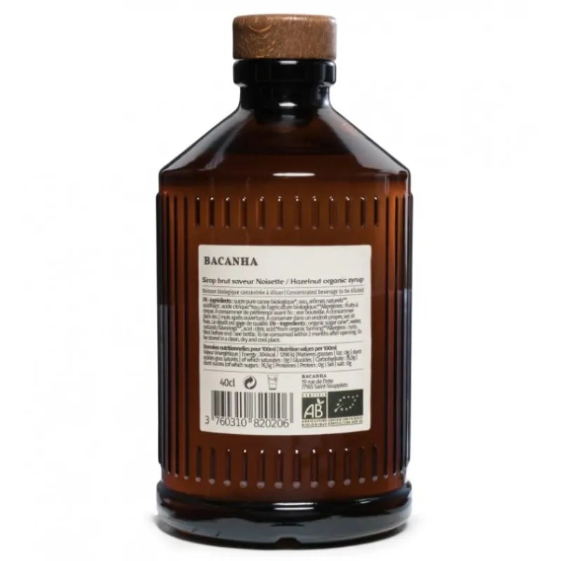 Guy Demarle Sirop & Sauces|Produits Bio*Sirop de noisette brut - Biologique - 400 ml