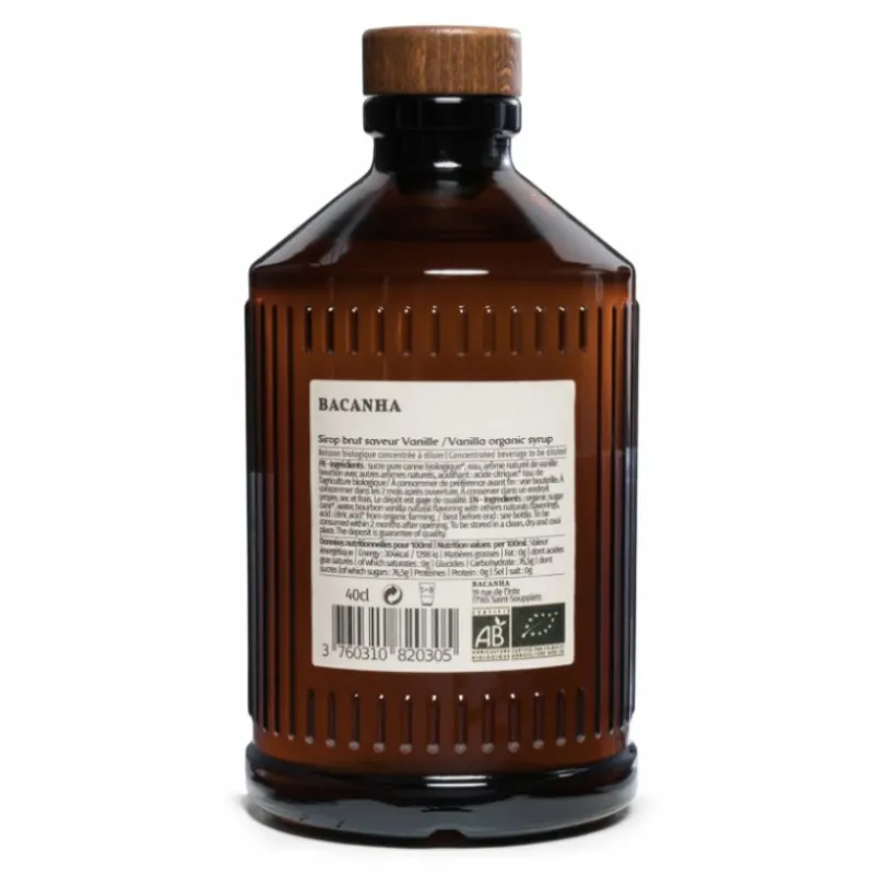Guy Demarle Sirop & Sauces|Produits Bio*Sirop de vanille brut - Biologique - 400 ml