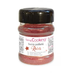 Guy Demarle Décors Comestibles|Décors En Sucre*Sucre pailleté Rubis 160g